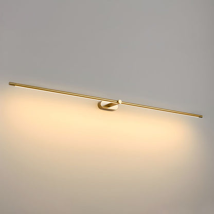 Moktan Sabai gold metal linear LED wall lamp with wall-mount bracket on Tampa Home & Garden Store