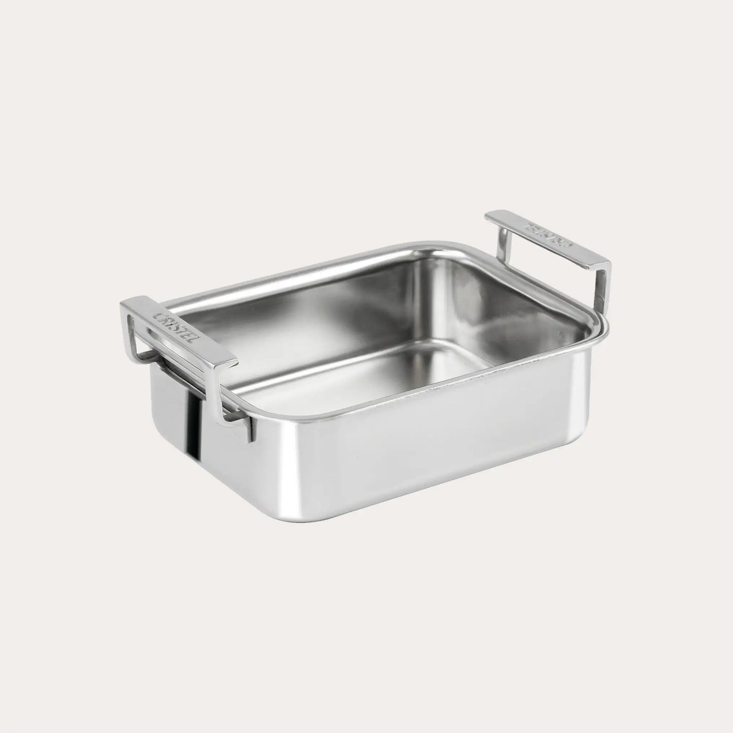 Mini Roaster stainless steel roasting pan with side handles CRISTEL USA on Tampa Home & Garden Store