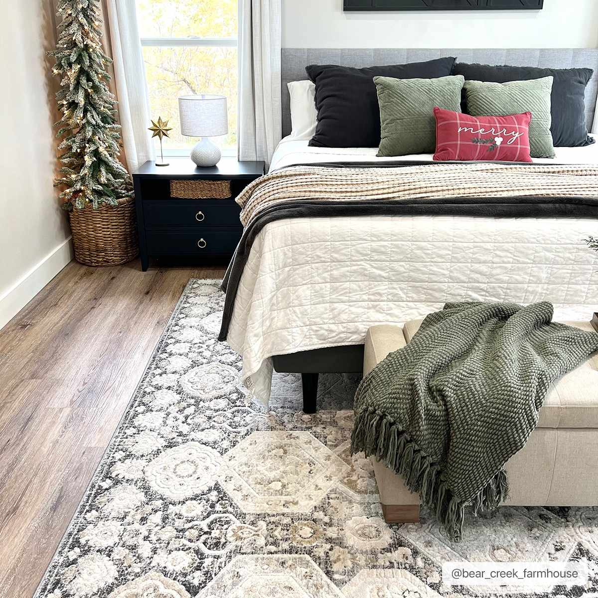 Minoa Area Rug from Boutique Rugs in gray ivory medallion pattern on Tampa Home & Garden Store