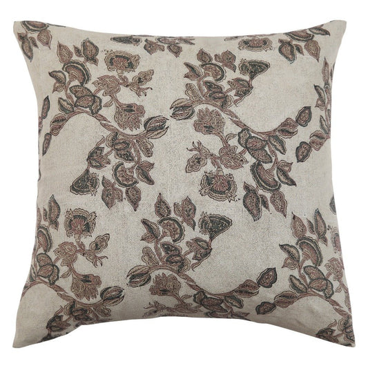 Mira Linen Floral Throw Pillow Cover, Orchid - Tampa Home & Garden Store