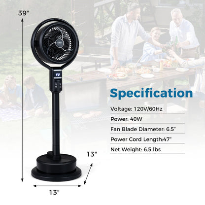 Misting Pedestal Fan 90 Degree Auto Oscillation