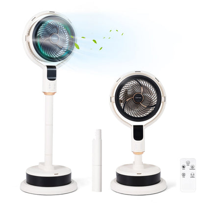 Misting Pedestal Fan 90 Degree Auto Oscillation