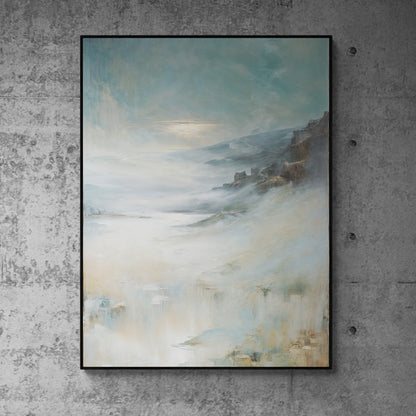 Canvas print Misty Realm by Tailored Canvases; misty landscape on framed crafting canvas on Tampa Home & Garden Store