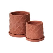 Mittani Pot with saucer 7" - Tampa Home & Garden Store