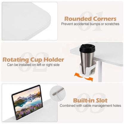Mobile Standing Desk with Adjustable Height