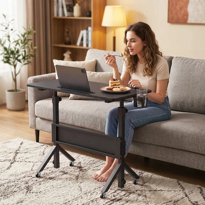 Mobile Standing Desk with Adjustable Height