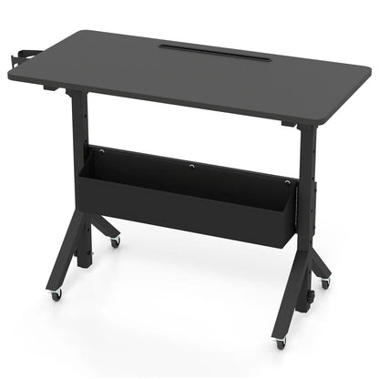 Mobile Standing Desk with Adjustable Height