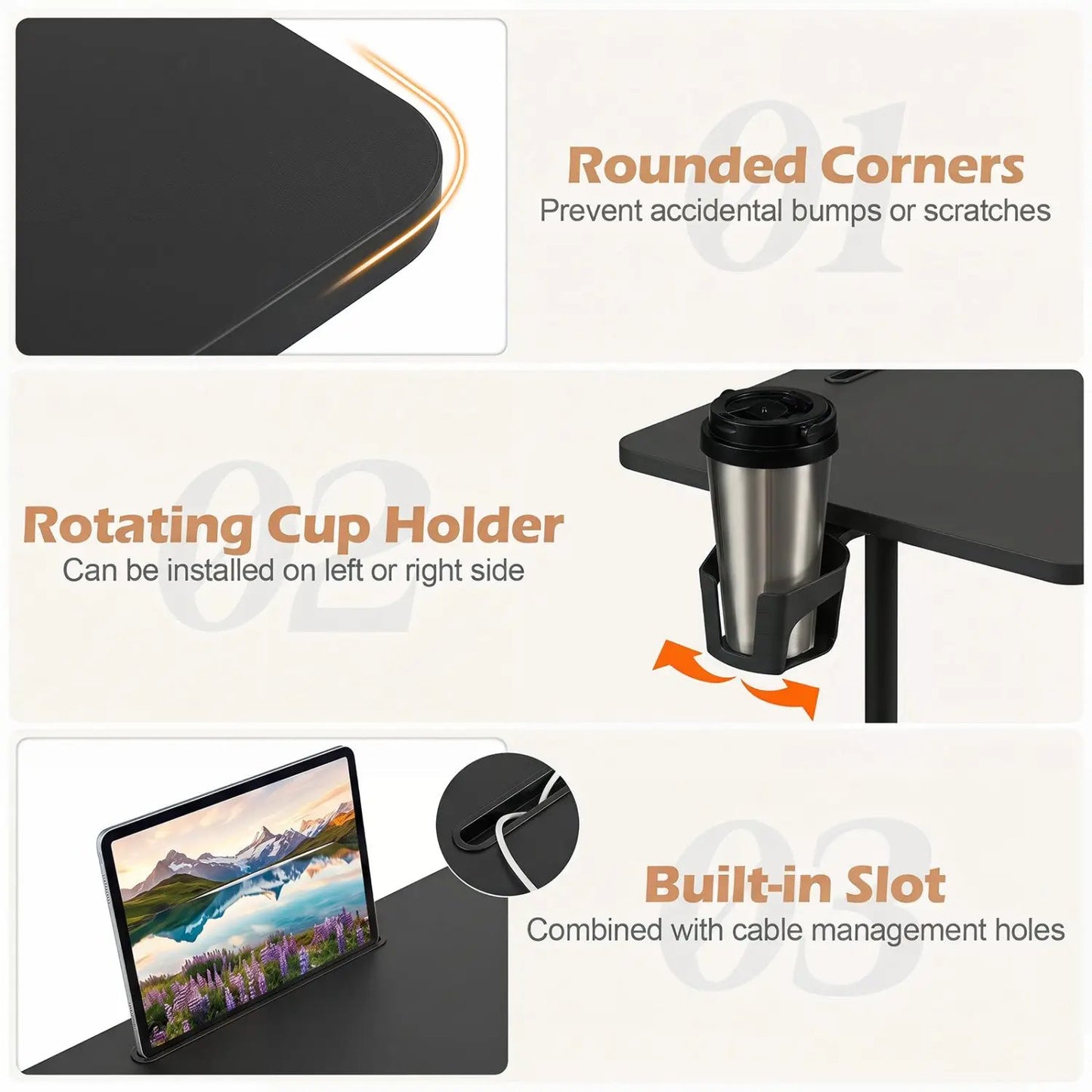 Mobile Standing Desk with Adjustable Height