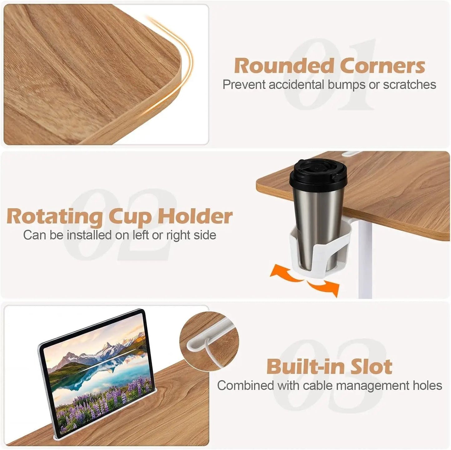 Mobile Standing Desk with Adjustable Height