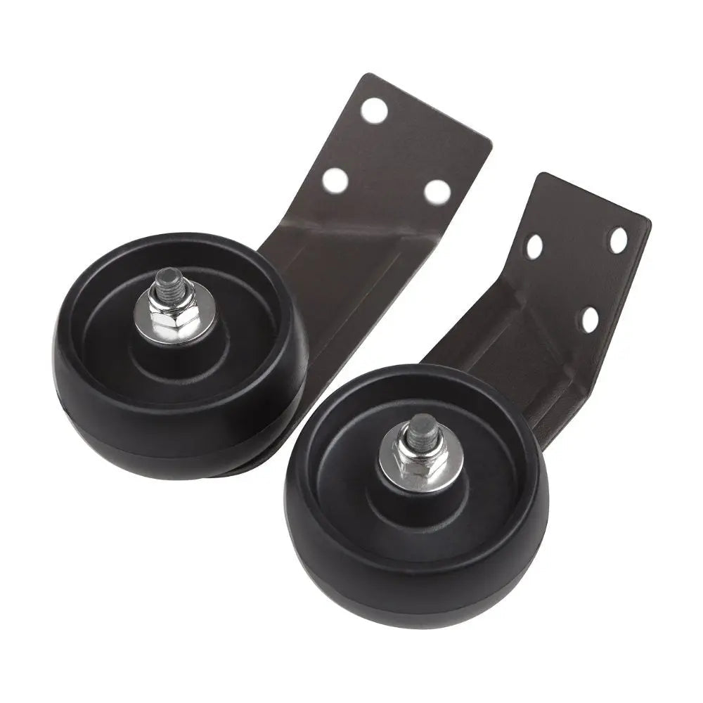 Mocha Select Wheel Assembly - two black caster wheels with metal mounting brackets on Tampa Home & Garden Store