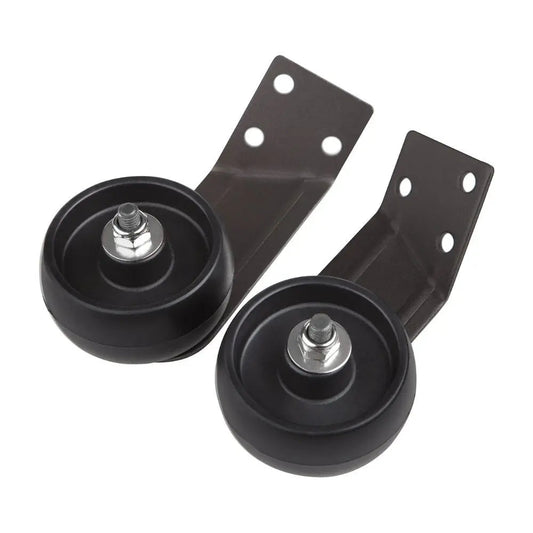 Mocha Select Wheel Assembly - two black caster wheels with metal mounting brackets on Tampa Home & Garden Store