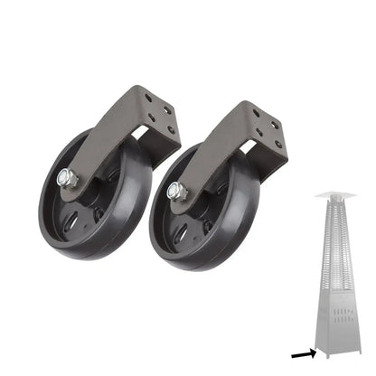 Mocha wheel kit for Pyramid Flame Patio Heaters, 2 wheel assemblies by Fire Sense/Balkene Home on Tampa Home & Garden Store