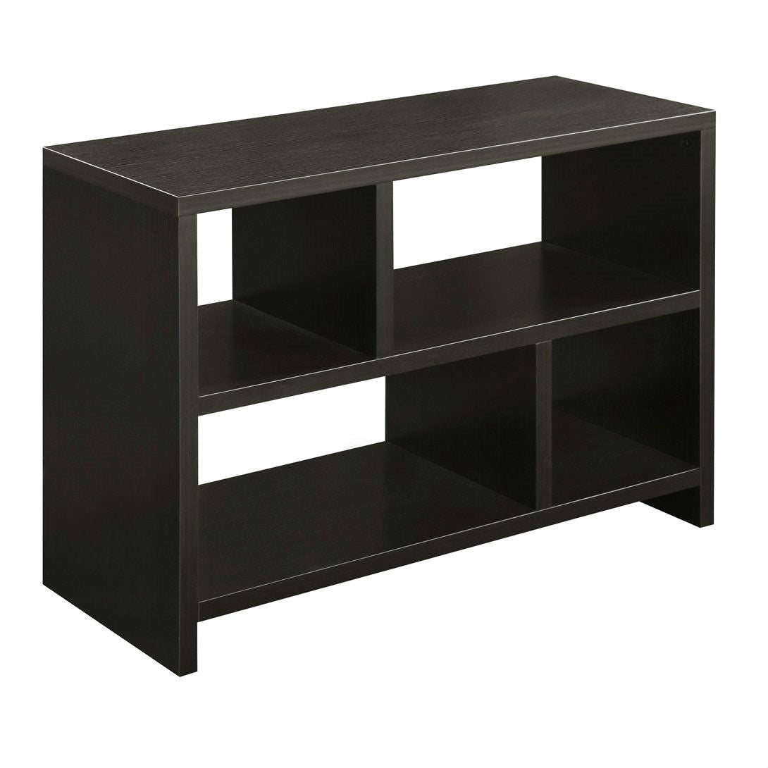 Modern 2-Shelf Bookcase Console Table in Espresso Wood Finish - Tampa Home & Garden Store