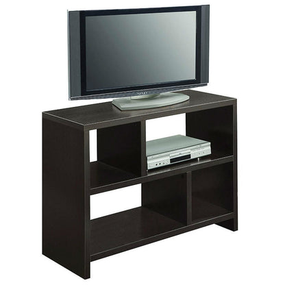 Modern 2-Shelf Bookcase Console Table in Espresso Wood Finish - Tampa Home & Garden Store