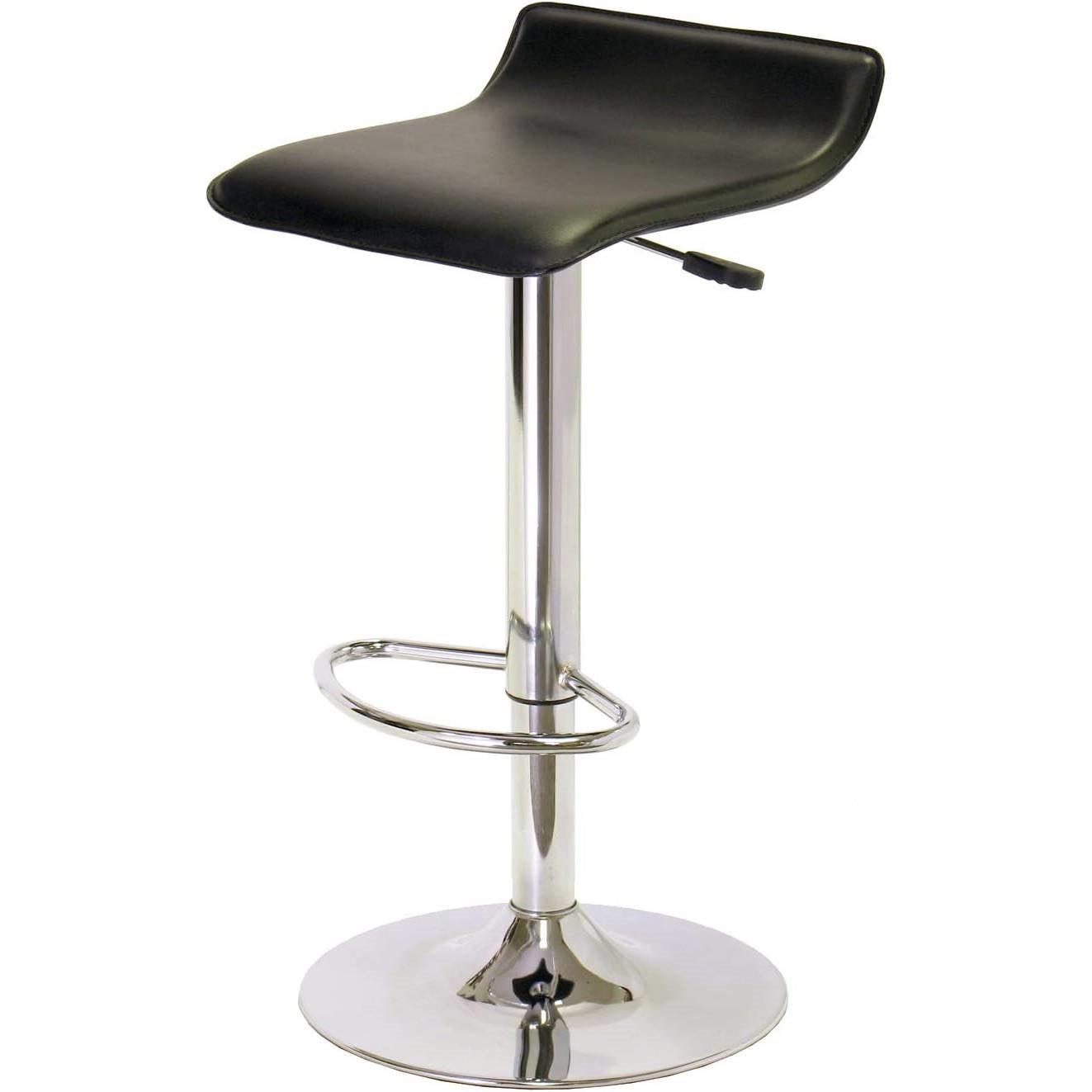 Modern Air-Lift Adjustable Bar Stools with Black PVC Seat - Tampa Home & Garden Store