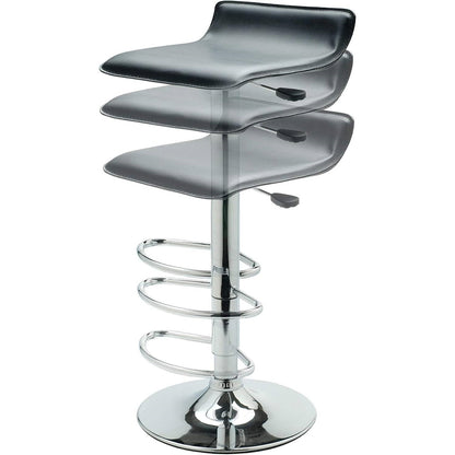 Modern Air-Lift Adjustable Bar Stools with Black PVC Seat - Tampa Home & Garden Store