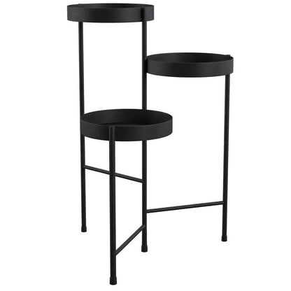 Modern Black Metal 3-Tier Flower Pot Plant Stand - Tampa Home & Garden Store