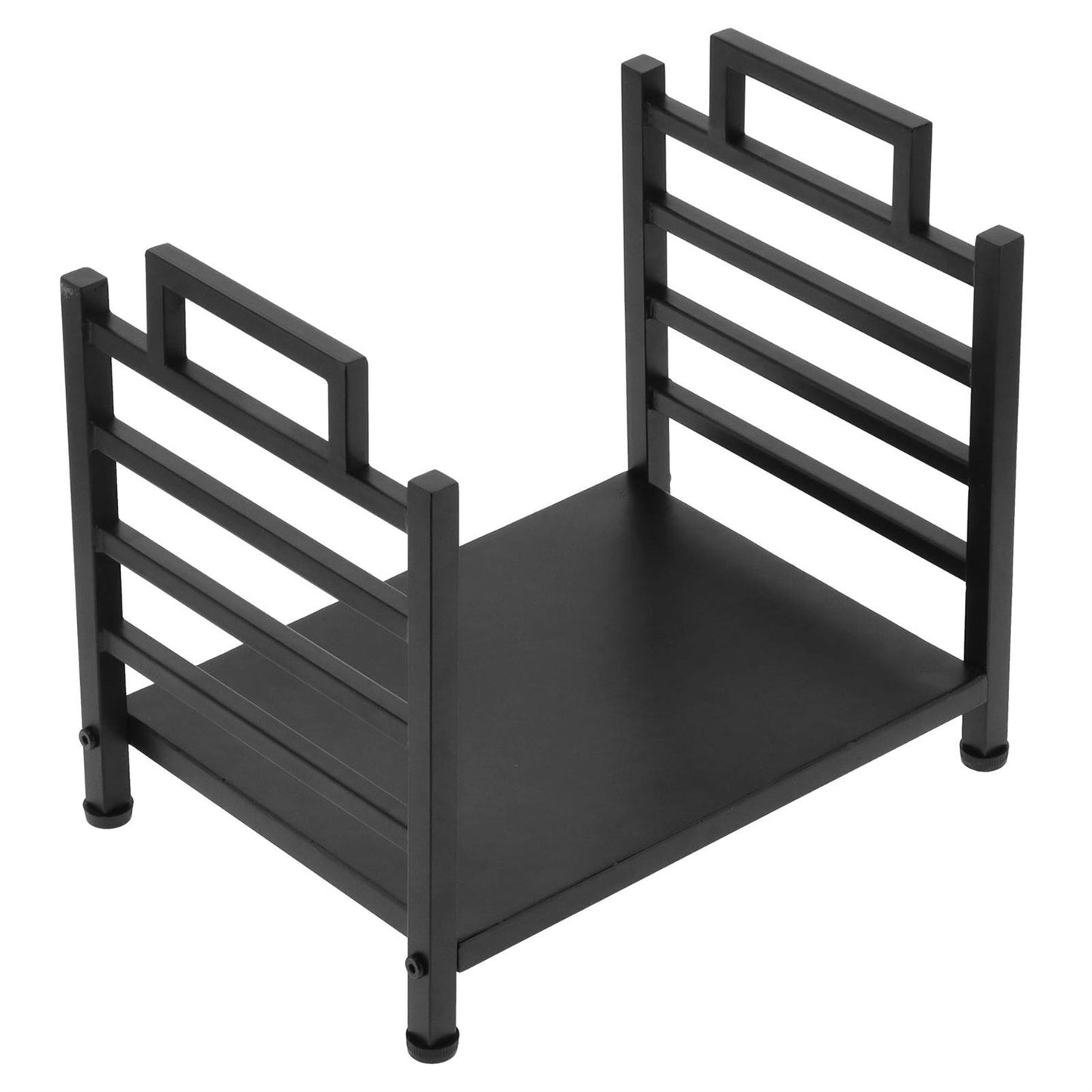 Modern Black Wrought Iron Indoor Outdoor Firewood Holder Log Rack - Tampa Home & Garden Store
