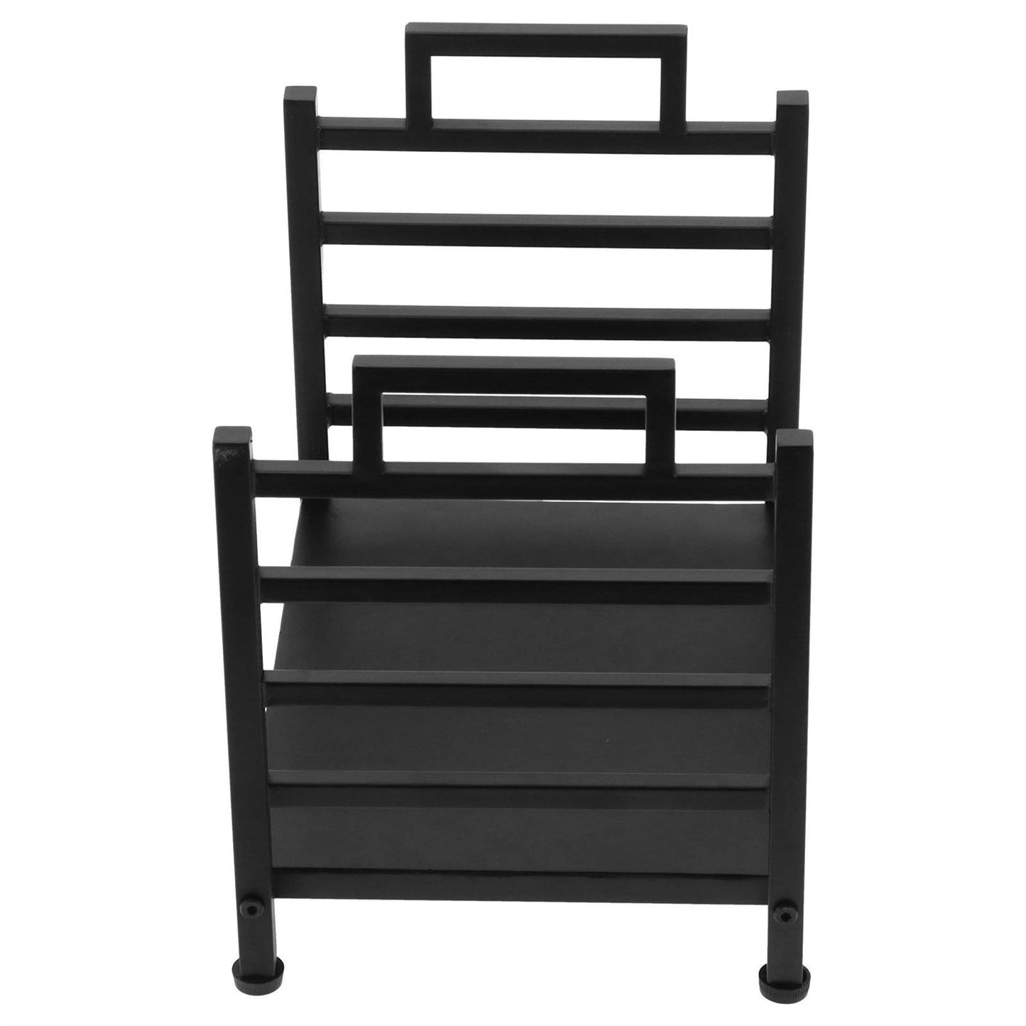Modern Black Wrought Iron Indoor Outdoor Firewood Holder Log Rack - Tampa Home & Garden Store