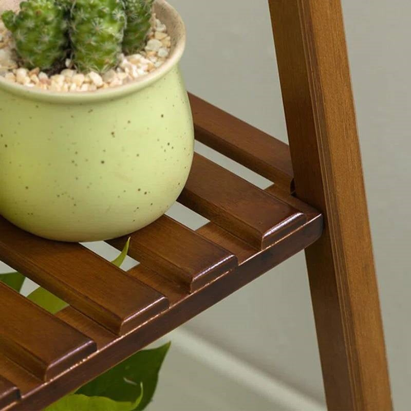 Modern Boho Wooden 4-Shelf Pyramidal Plant Stand - Tampa Home & Garden Store