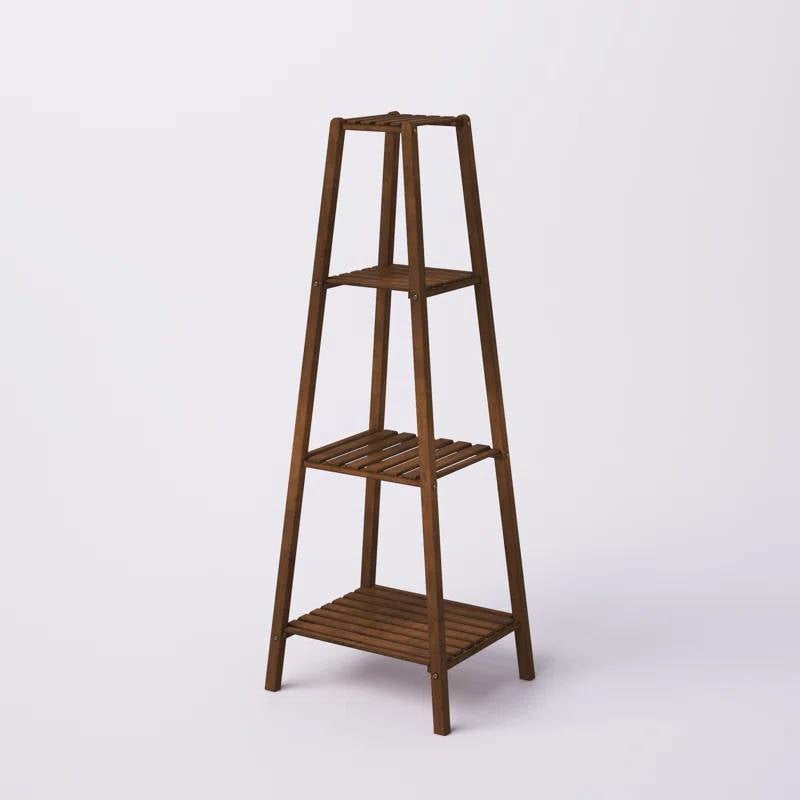 Modern Boho Wooden 4-Shelf Pyramidal Plant Stand - Tampa Home & Garden Store