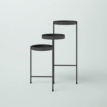Modern Dark Grey Metal 3-Tier Flower Pot Plant Stand - Tampa Home & Garden Store