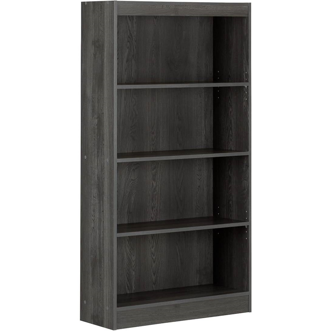 Modern Four Shelf Bookcase in Grey Oak Wood Finish - Tampa Home & Garden Store