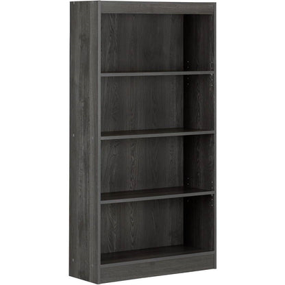 Modern Four Shelf Bookcase in Grey Oak Wood Finish - Tampa Home & Garden Store