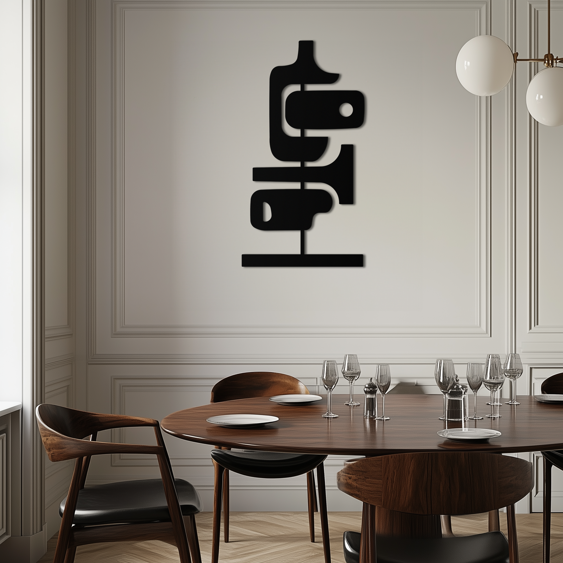 Modern Geometric Coffee Cup Metal Wall Art – Abstract Minimalist Design for Kitchen or Café Décor- KAF362 - Tampa Home & Garden Store