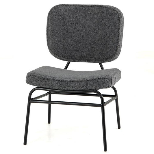 Modern Grey Upholstered Ergonomic Padded Accent Chair - Tampa Home & Garden Store