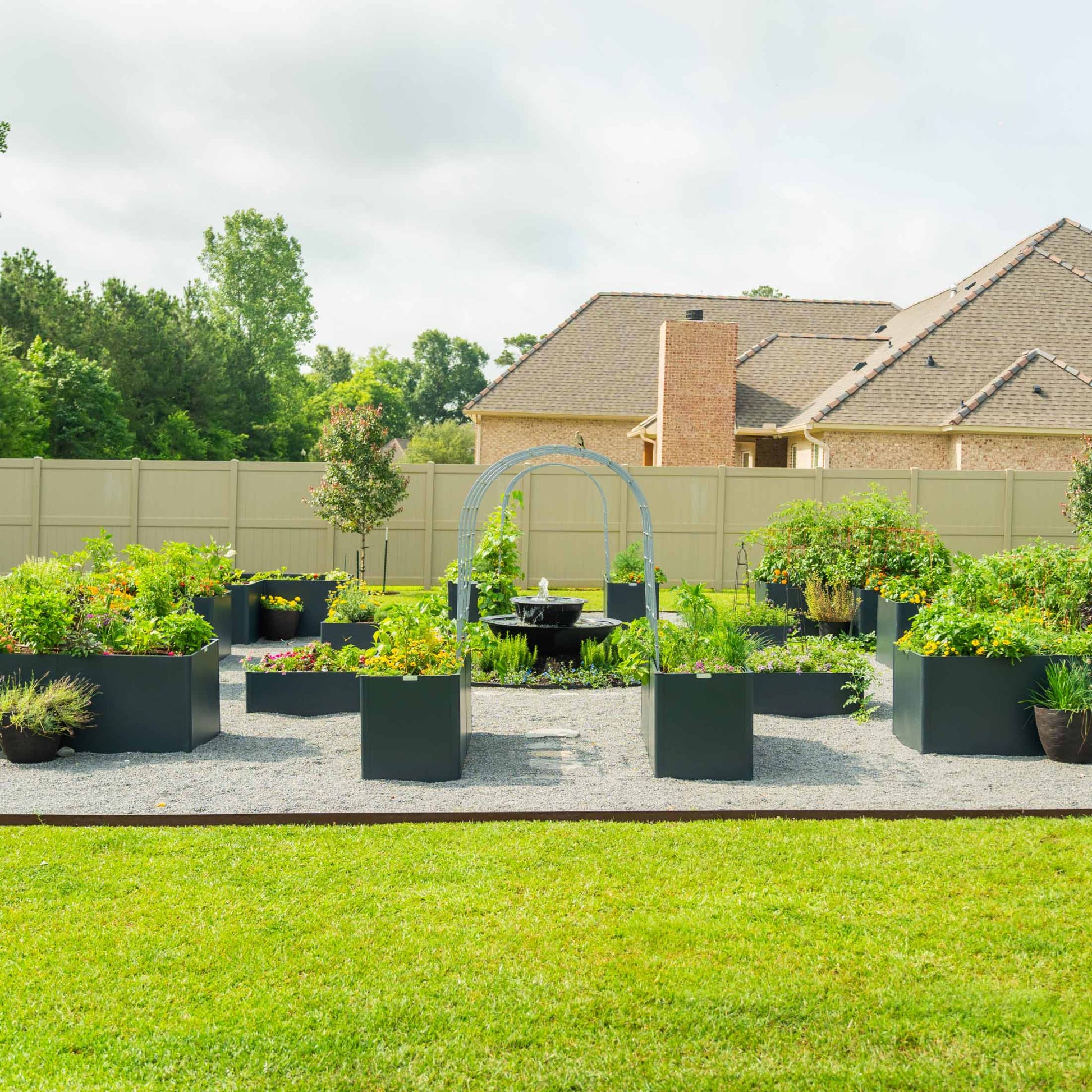 32" Tall Modern L Shape Raised Garden Bed | Metal - Tampa soil911.com