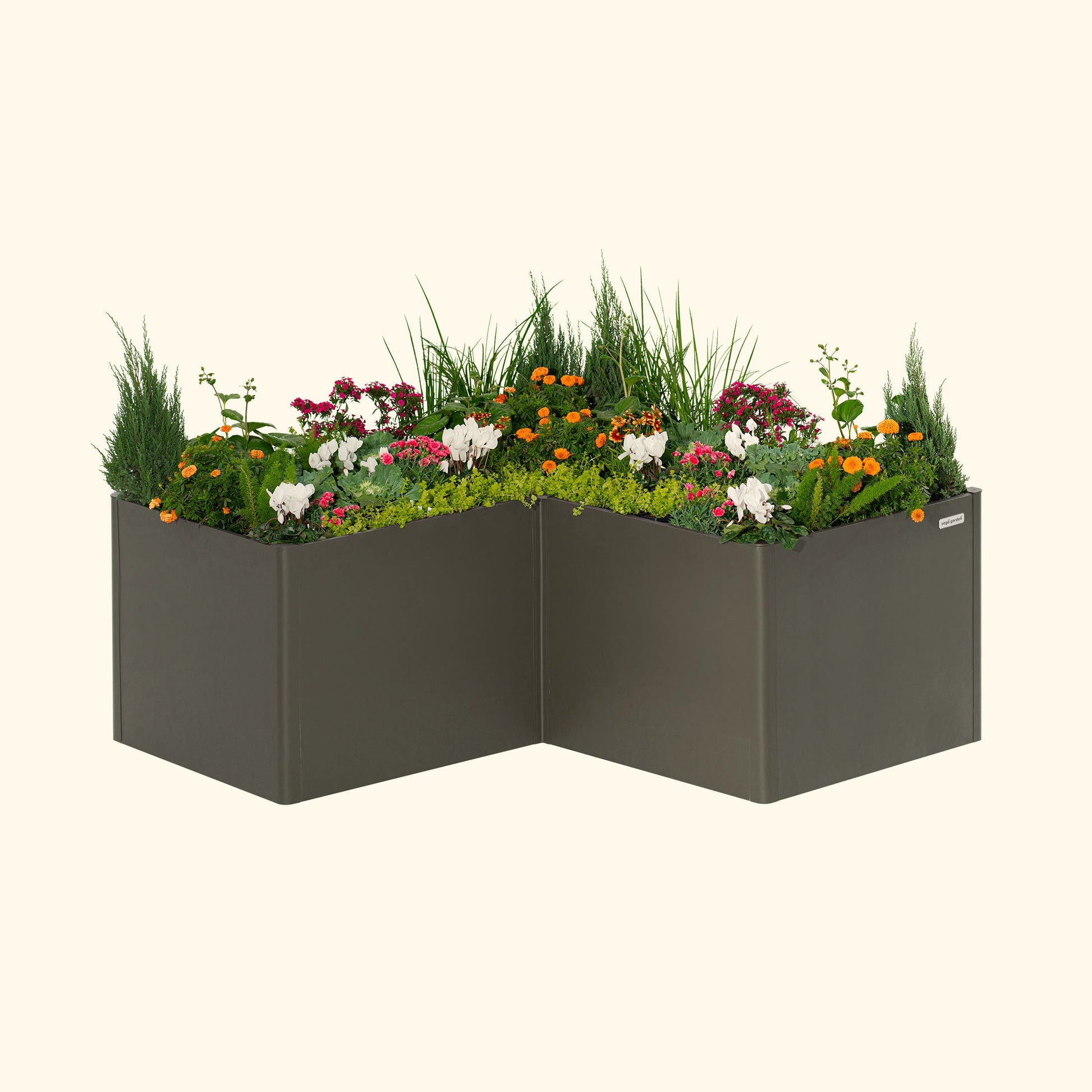 32" Tall Modern L Shape Raised Garden Bed | Metal - Tampa soil911.com
