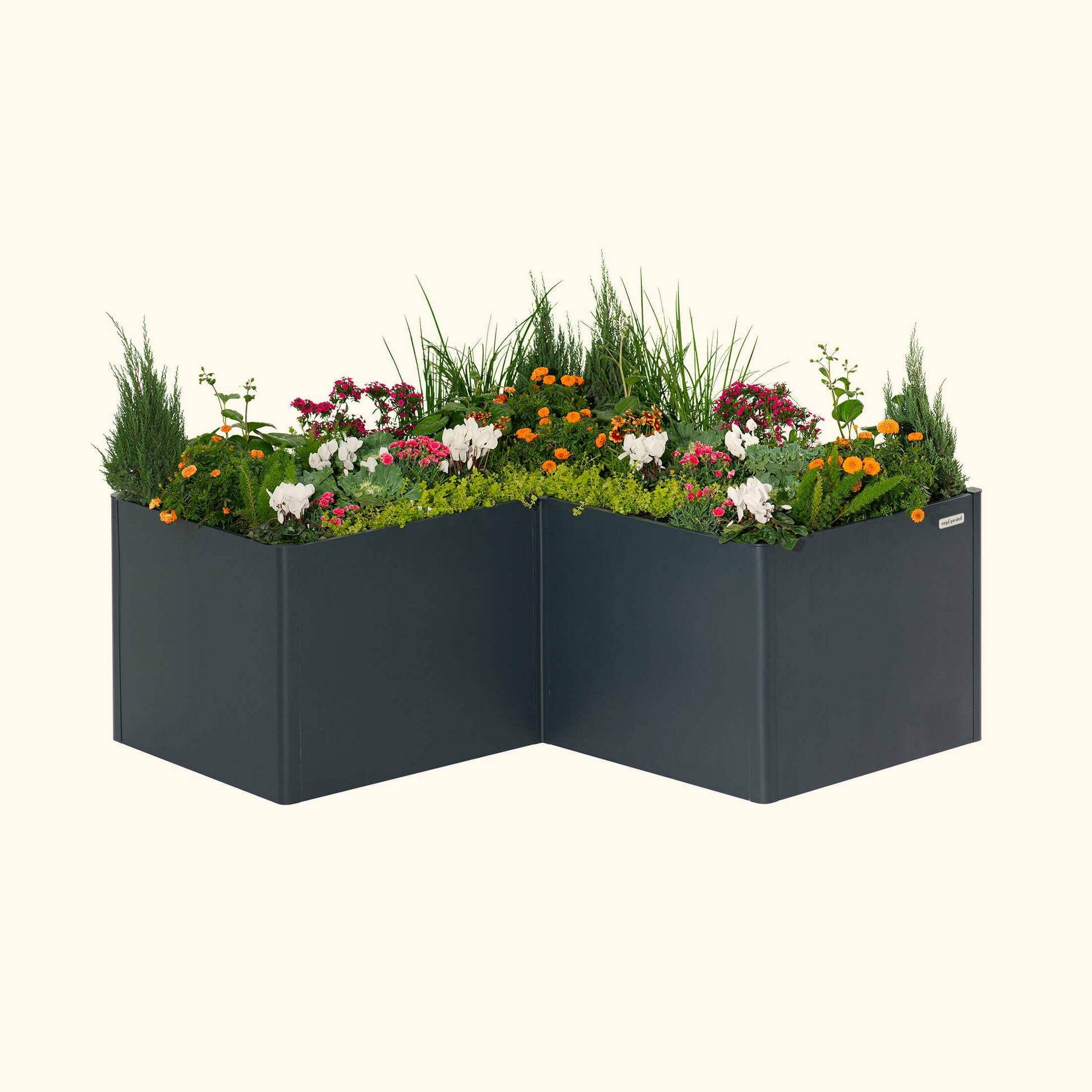 32" Extra Tall Modern 83" x 83" L Shape Metal Raised Garden Bed - 2nd box - Tampa Home & Garden Store