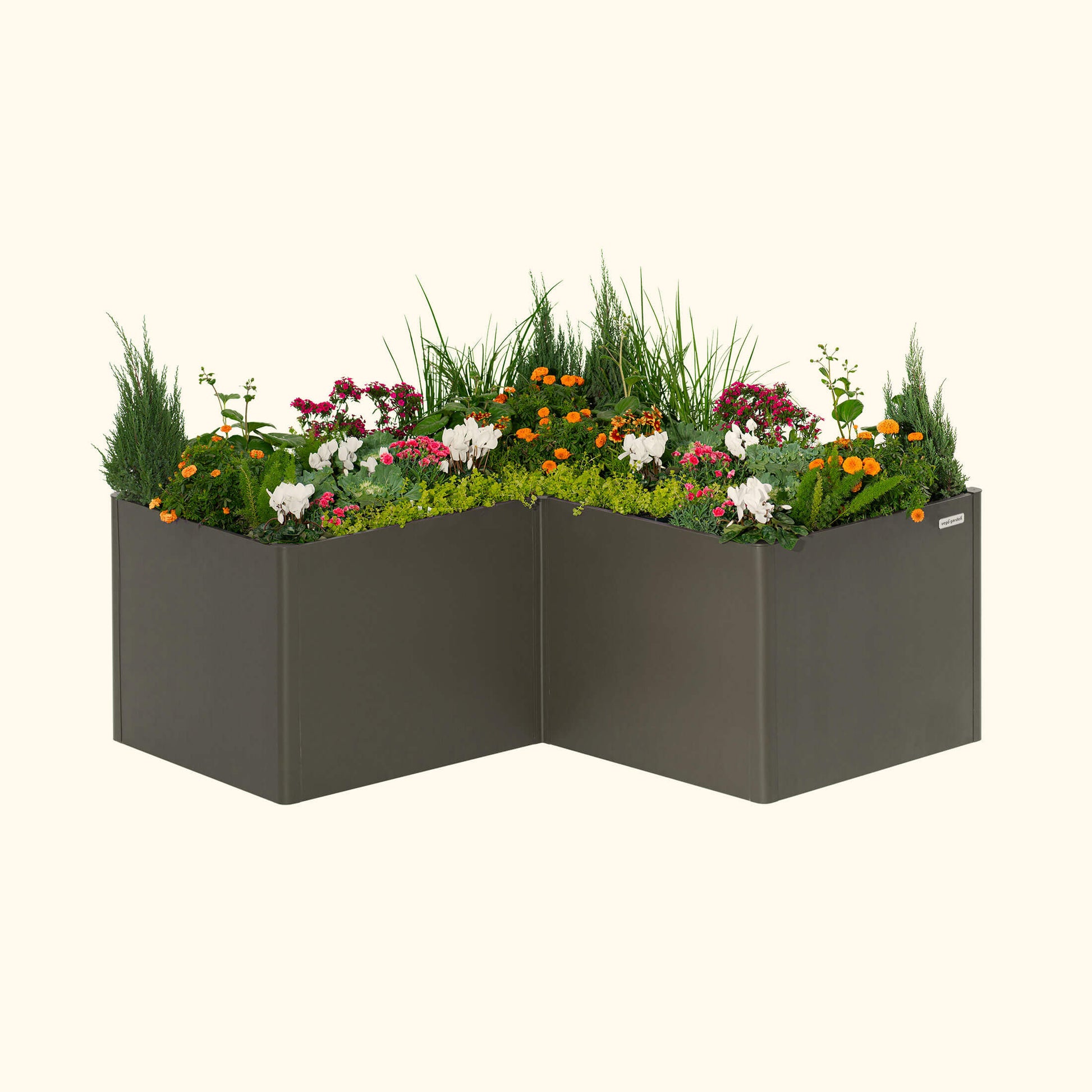 32" Extra Tall Modern 83" x 83" L Shape Metal Raised Garden Bed - 2nd box - Tampa Home & Garden Store