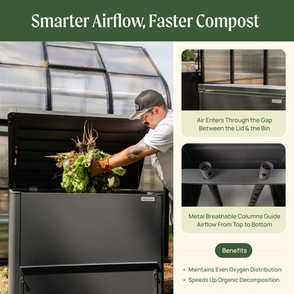 Modern Metal Compost Bin - Tampa Home & Garden Store
