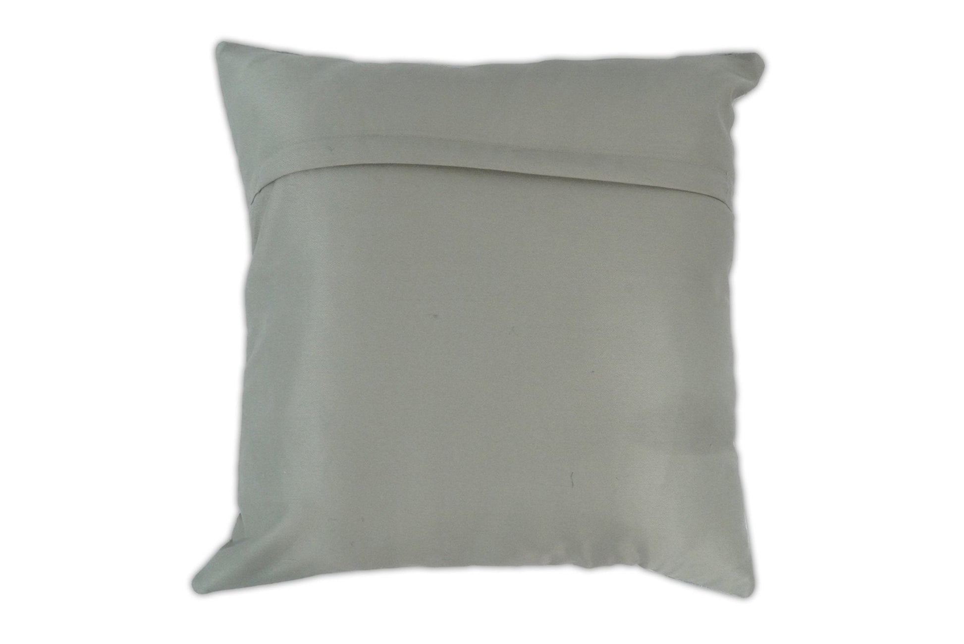 Modern Stripes Ivory and Gray Genuine leather Pillow with Insert, Cushion | PL16 - Tampa Home & Garden Store