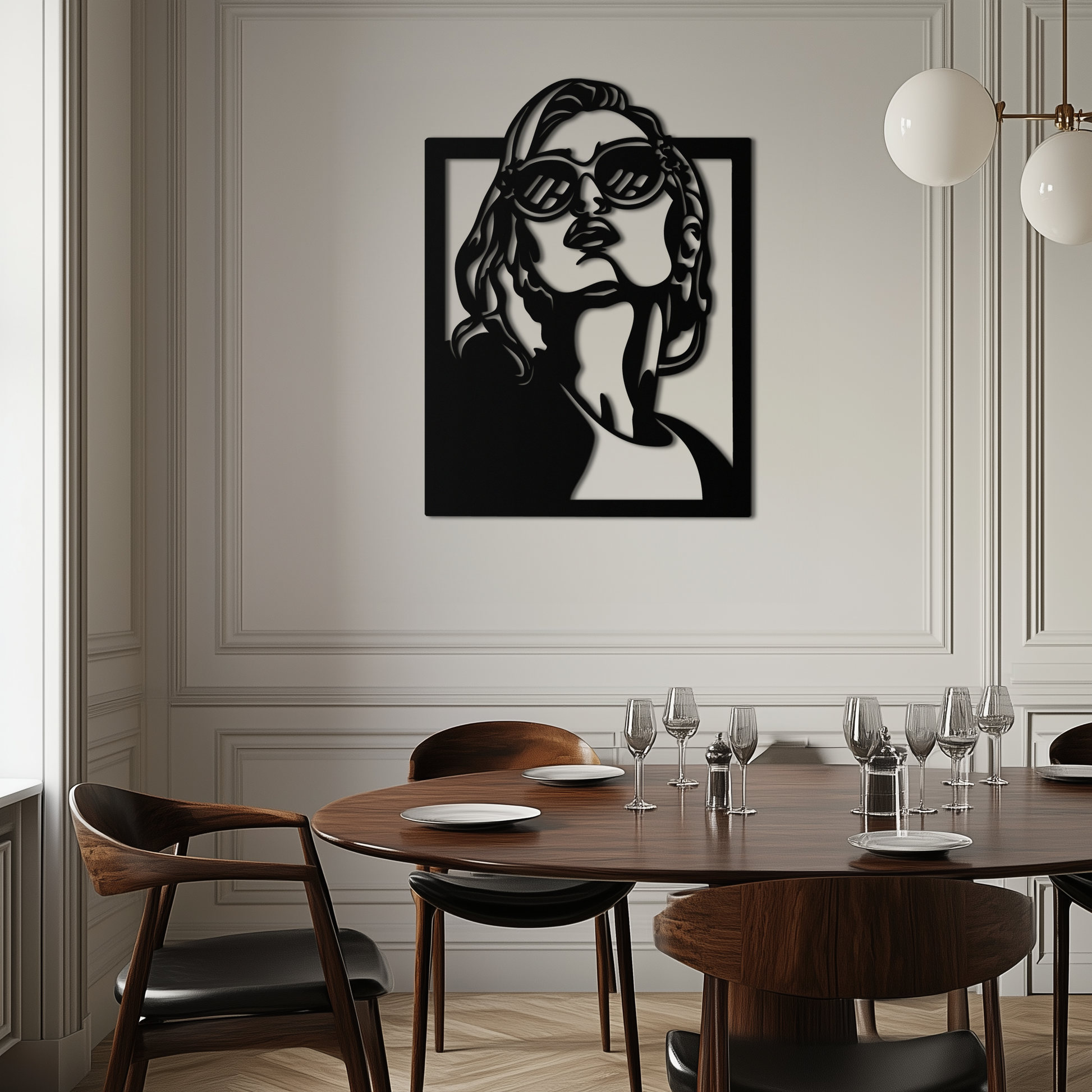 Modern Sunglasses Woman Silhouette Metal Wall Art – Bold Feminine Home Decor- KAF583 - Tampa Home & Garden Store