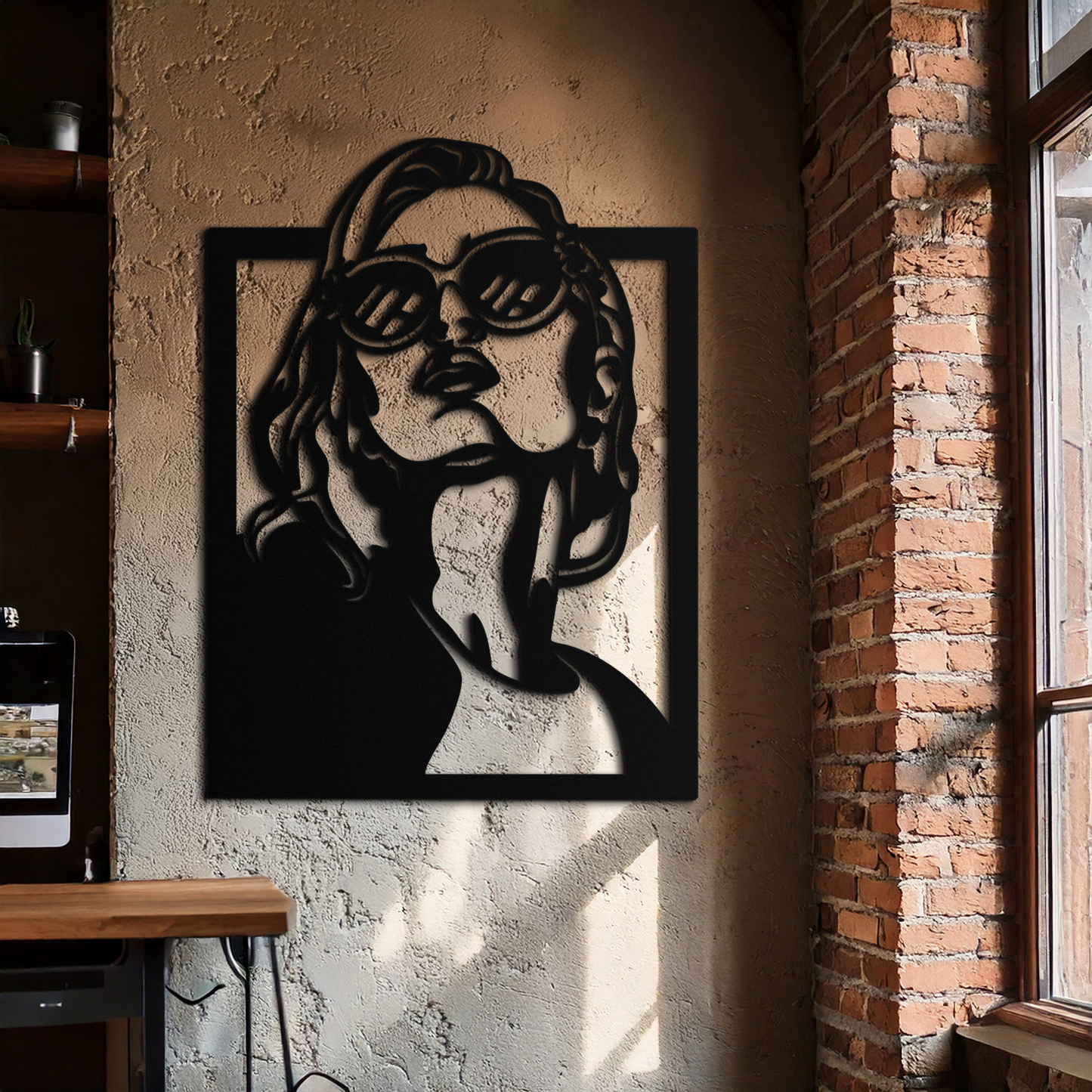 Modern Sunglasses Woman Silhouette Metal Wall Art – Bold Feminine Home Decor- KAF583 - Tampa Home & Garden Store
