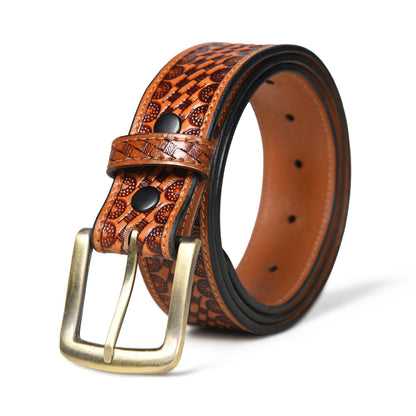 Modern Western Leather Belt - Tampa Home & Garden Store
