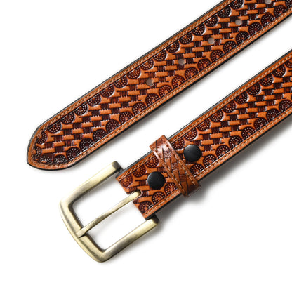 Modern Western Leather Belt - Tampa Home & Garden Store