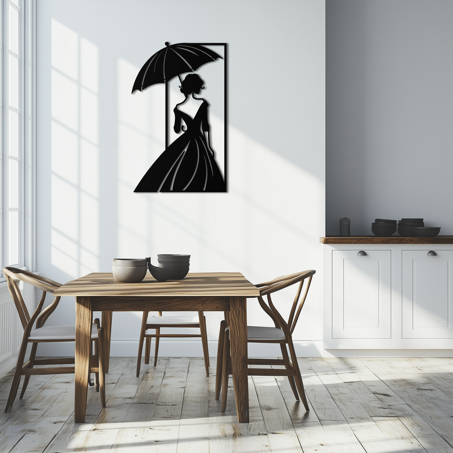Modern Woman Silhouette Metal Wall Art – Elegant Female Figure Panel- KAF375 - Tampa Home & Garden Store