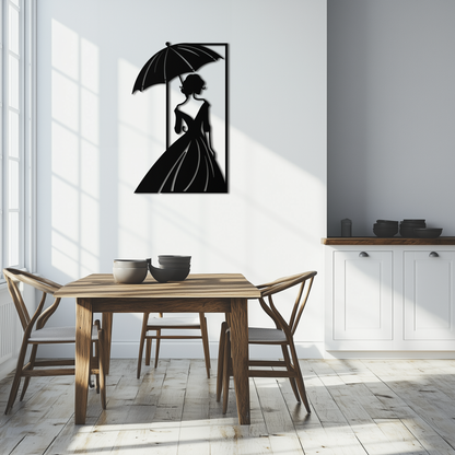 Modern Woman Silhouette Metal Wall Art – Elegant Female Figure Panel- KAF375 - Tampa Home & Garden Store