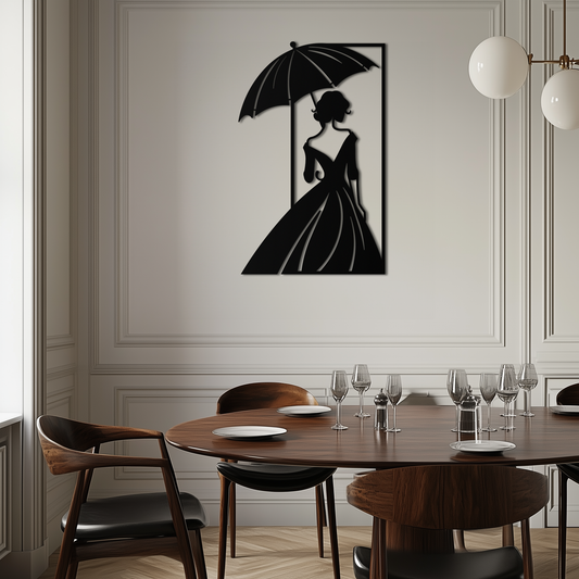 Modern Woman Silhouette Metal Wall Art – Elegant Female Figure Panel- KAF375 - Tampa Home & Garden Store