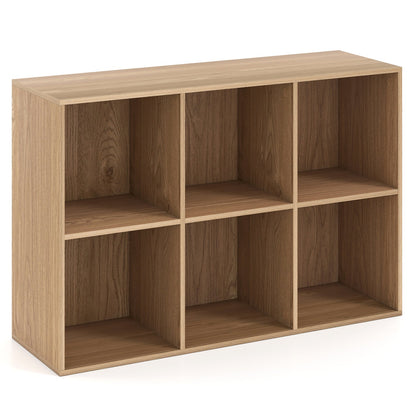 Estantería moderna de 6 cubos con kit antivuelco para dormitorio y sala de estar - Blanca