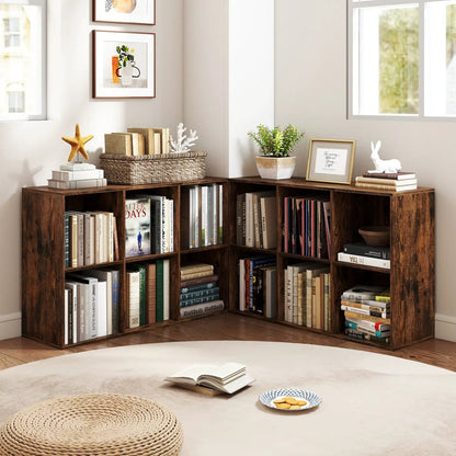6-Cube Bookcase with Anti-Tipping Kit Rustic