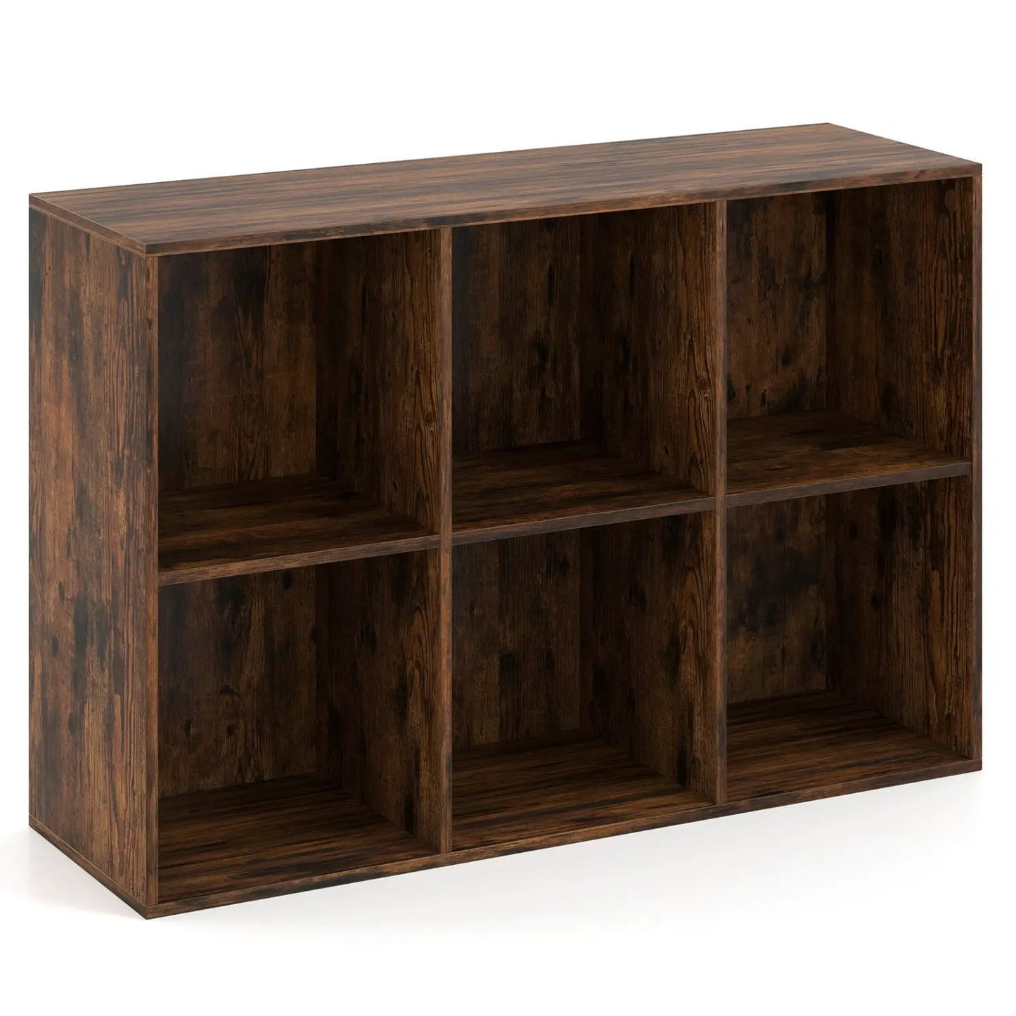 6-Cube Bookcase with Anti-Tipping Kit Rustic