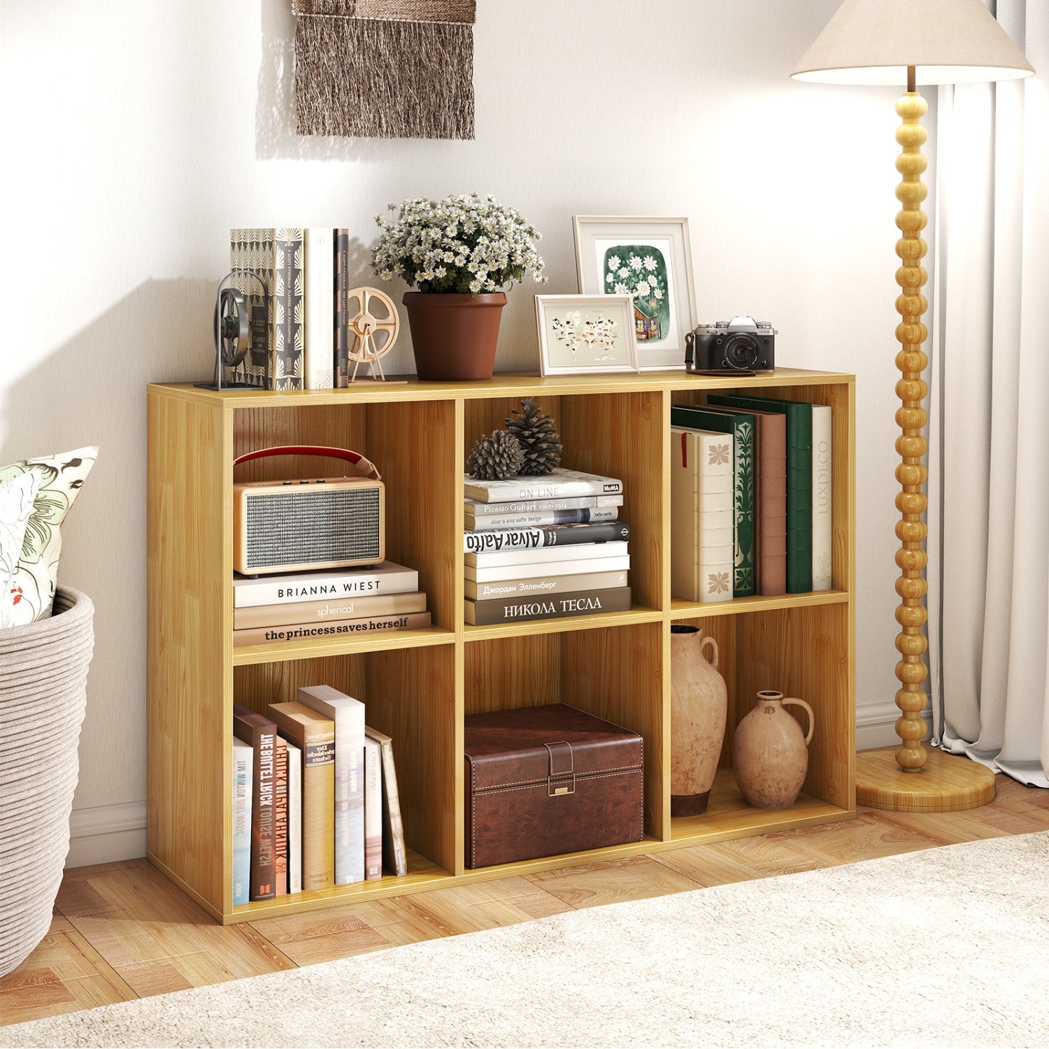 6-Cube Bookcase with anti-tipping kit in Burlywood by DirectDeals on Tampa Home & Garden Store