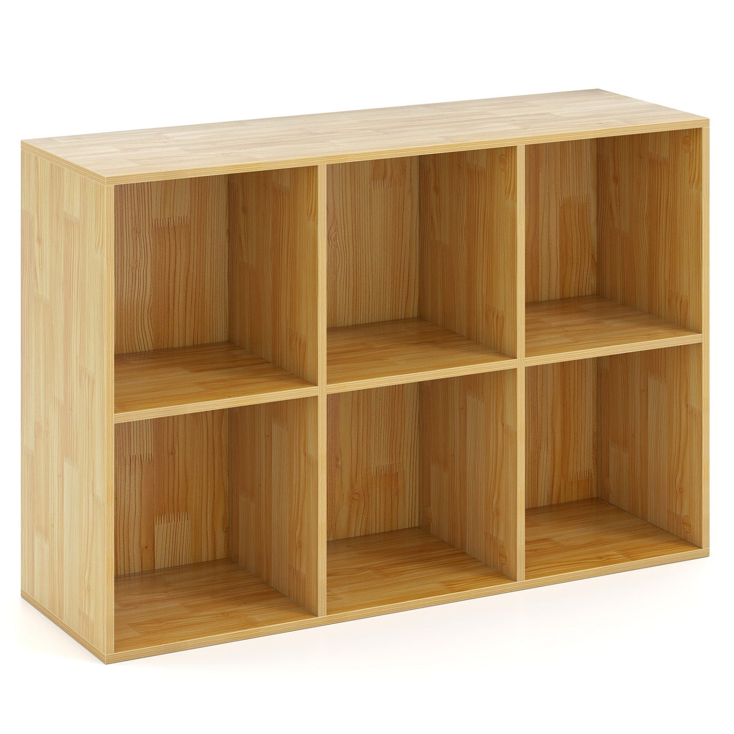 6-Cube Bookcase Burlywood by DirectDeals with anti-tipping kit, six cubbies on Tampa Home & Garden Store