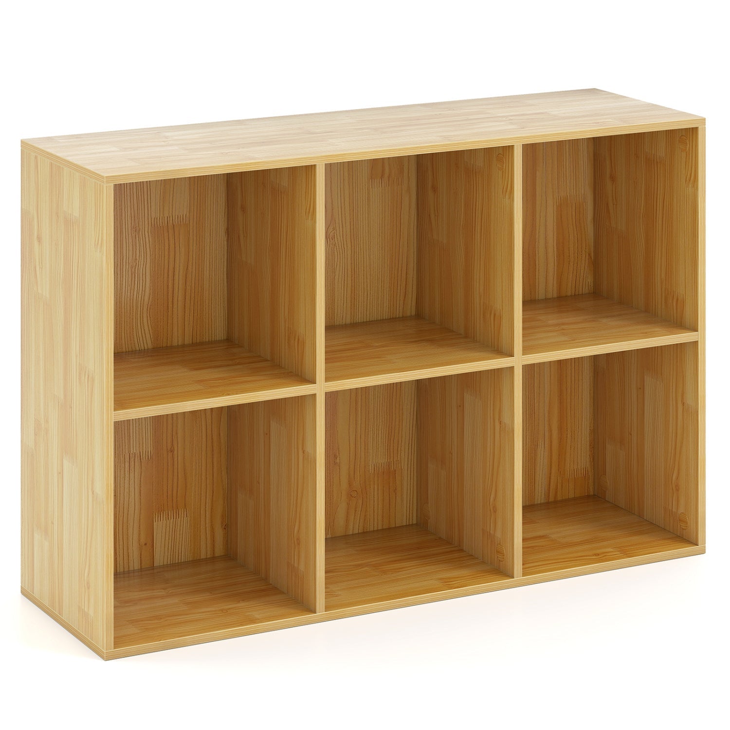 6-Cube Bookcase Burlywood by DirectDeals with anti-tipping kit, six cubbies on Tampa Home & Garden Store