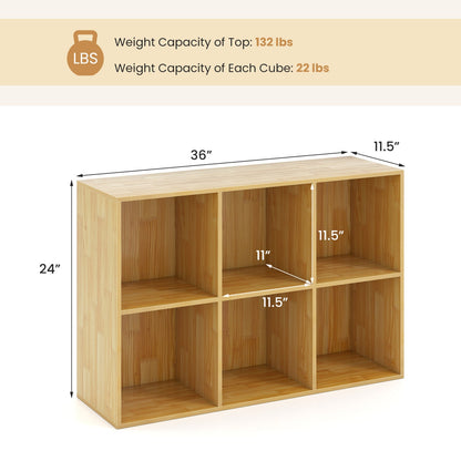6-Cube Bookcase Burlywood by DirectDeals with anti-tipping kit, six cubbies on Tampa Home & Garden Store